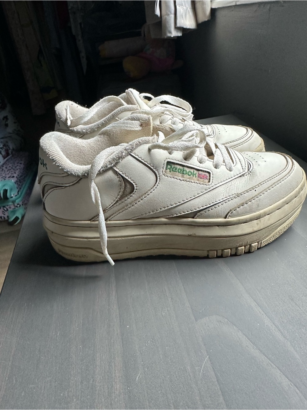 Reebok Women's Off-White Platform Sneakers